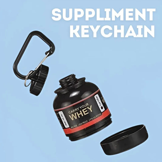 Protein Powder And Supplement Funnel Keychain