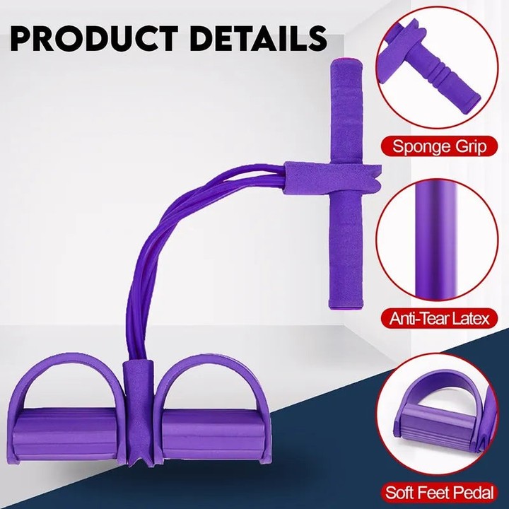 Sweat Wave's Powerful Spring Portable Home Gym Fitness Pull Rope Spring Foot Pedal