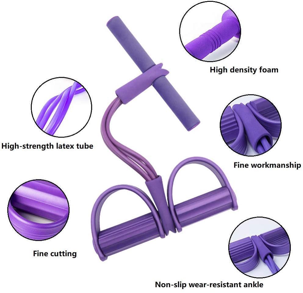 Sweat Wave's Powerful Spring Portable Home Gym Fitness Pull Rope Spring Foot Pedal