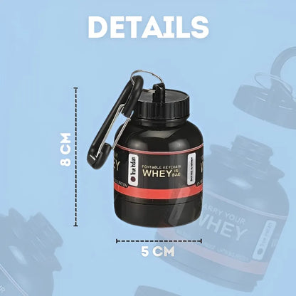Protein Powder And Supplement Funnel Keychain